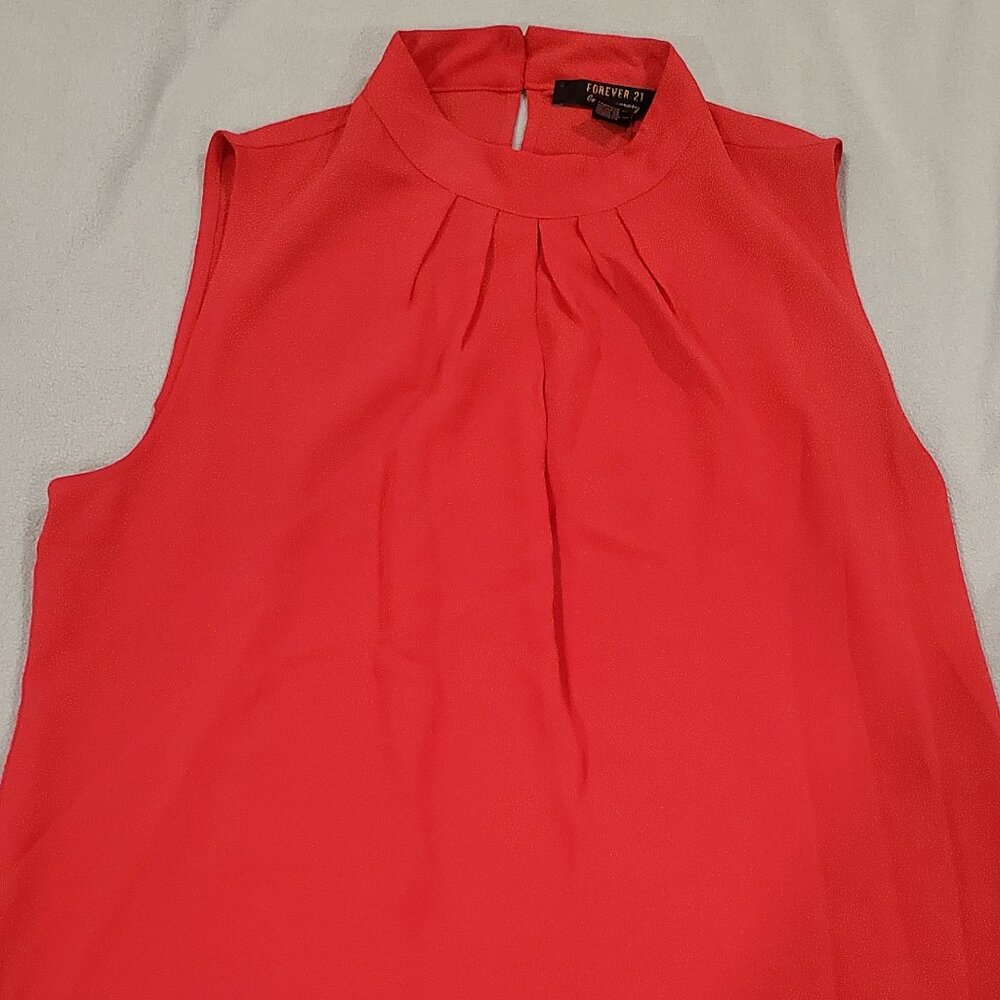 Forever 21 - Fuchsia Mock Neck Blouse
